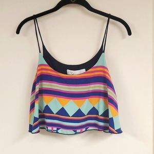 Color block crop top